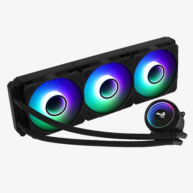 Enfriamiento Liquido AeroCool Mirage L360 BK Negro ARGB LGA1700/AM5 2300 rpm - Amd