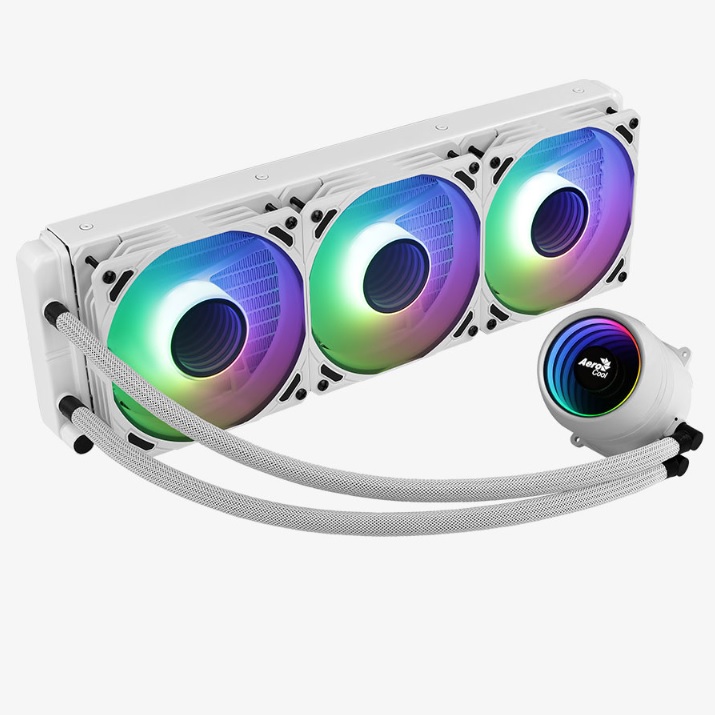 Enfriamiento Liquido AeroCool Mirage L360 WH Blanco ARGB LGA1700/AM5 2300 rpm - Hewlett Packard