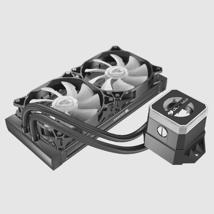 Enfriamiento Liquido Cougar Helor 240 Negro ARGB 120mm 1800rpm - Amd