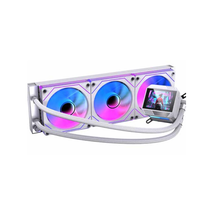 Enfriamiento Liquido Naceb Boreal 360MM para pantalla LCD 2.8 pulg ARGB NA-0657B color Blanco - Código: NA-0657B | Compra en Guadalajara