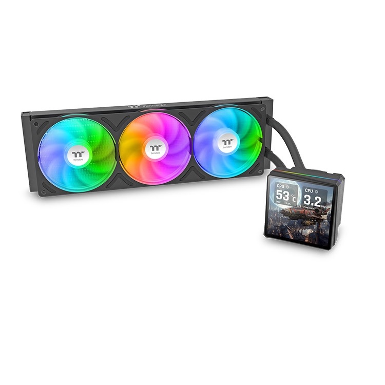 Enfriamiento Liquido Thermaltake TH360 V3 Ultra 3 Ventiladores120mm Negro ARGB pantalla 3.95 pulgadas - Código: CL-W474-PL12SW-A | Compra en Guadalajara