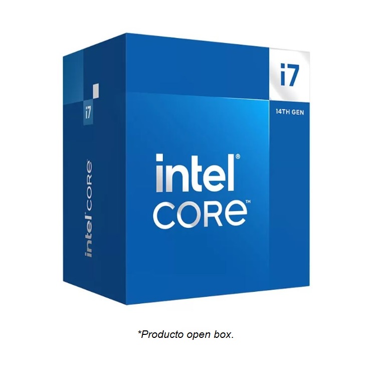 Procesador Intel Core i7-14700 con disipador y graficos abierto sin pasta termica LGA 1700 14a Gen 20Core 2.1Ghz 65w - Amd
