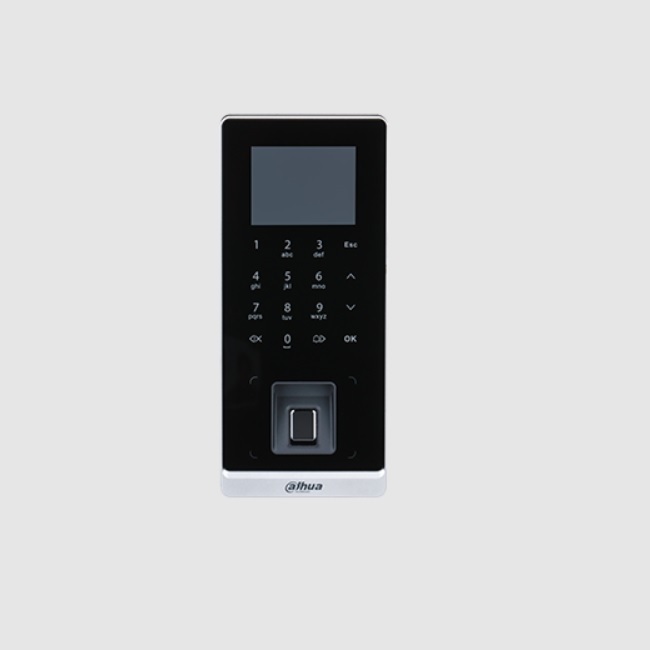 DAHUA ASI2212H-W - Control de Acceso Exterior IP65/ 3000 Huellas/ 30000 Tarjetas Mifare y Passwords/ 150000 Eventos/ Diseño Delgado y Elegante/ Desbloqueo Remoto/ TCP/IP/ AutoRegistro/ P2P/ Funcion de Timbre/ - Zkteco
