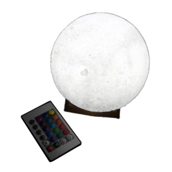 Lámpara LED Highlink en forma de luna base plástica portátil con control remoto más de 12 opciones de colores  LAMPARA LUNA - Código: LAMPARA LUNA | Compra en Guadalajara