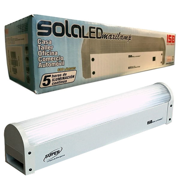 Lámpara de emergencia portátil Sola Basic MAXILAMP LEP-12-90L LED 600 lumens 127 Volts frecuencia 60Hz - Hisense