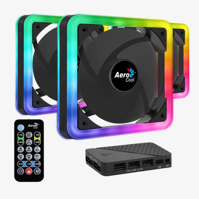 Ventilador AeroCool 3pz Edge 14 Pro 140mm RGB  4718009158115 - Código: 4718009158115 | Compra en Guadalajara