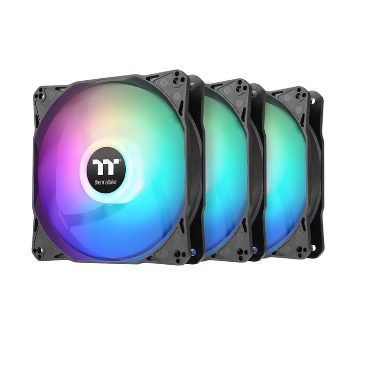 Ventilador para gabinete Thermalttake LE120 negro 3xfan ARGB CL-F204-PL12SW-A - Código: CL-F204-PL12SW-A | Compra en Guadalajara