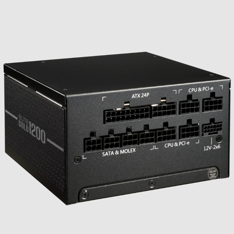 Fuente de Poder Cooler Master ELITE GOLD Negro 1200W 80 PLUS Gold ATX 12V Ver. 3.1 - Código: MPW-C001-AFAG-BUS | Compra en Guadalajara