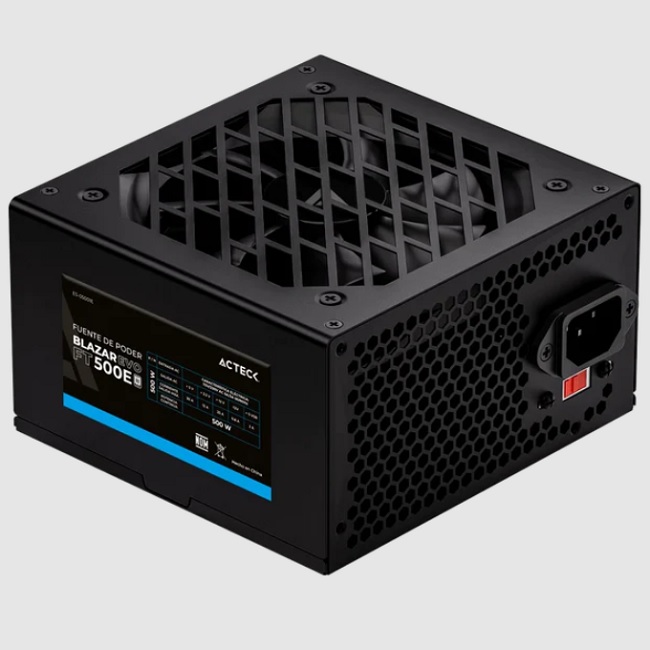 FUENTE DE PODER ACTECK ATX BLAZAR EVO FT500E 500W NO MODULAR ES-05001E - Código: ES-05001E | Compra en Guadalajara