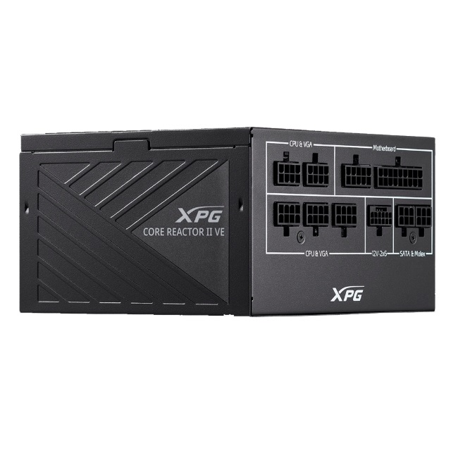 Fuente de Poder XPG 750W CORE REACTOR II VE 80 Plus Gold FDB Rodamiento Hidraulico 120mm 3xPCIE ATX 3.1 - Altronix