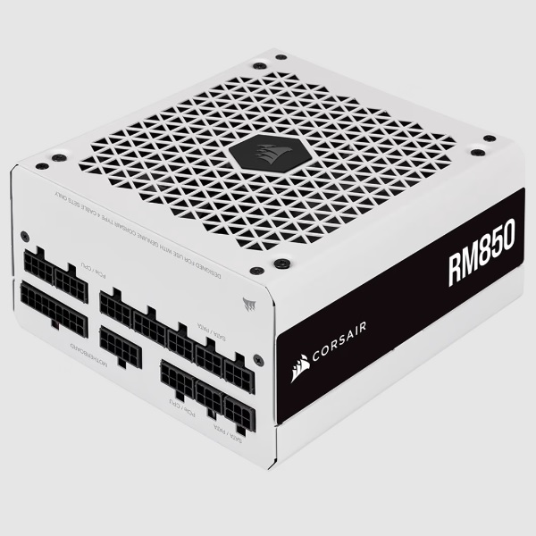 Fuente De Poder Corsair  Cp 9020232 Na  Rm850 850W Full Modular  Blanca  80 Plus Gold - CP-9020232-NA