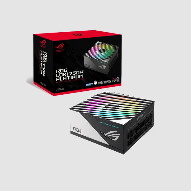 Fuente Asus 750w ROG LOKI SFX-L 80 Plus Platinum Full Modular ATX 3.1 ARGB plateado - Evotec