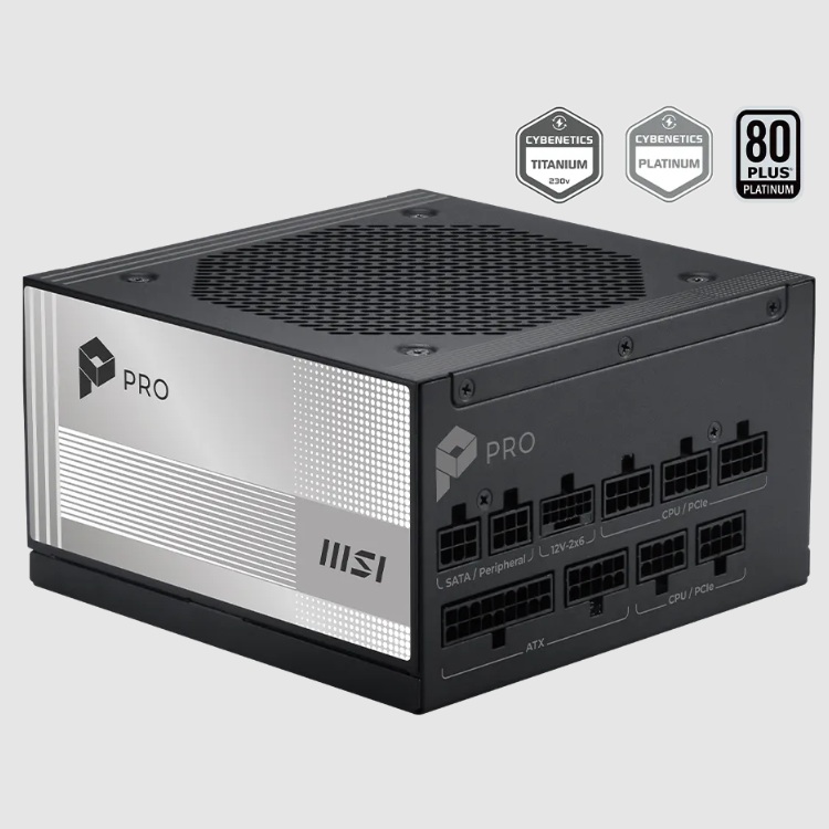 Fuente de poder MSI 1000W Paltinum 80 Plus Full Modular PRO A1000PL PCIE5 ATX - Código: PRO A1000PL PCIE5 | Compra en Guadalajara