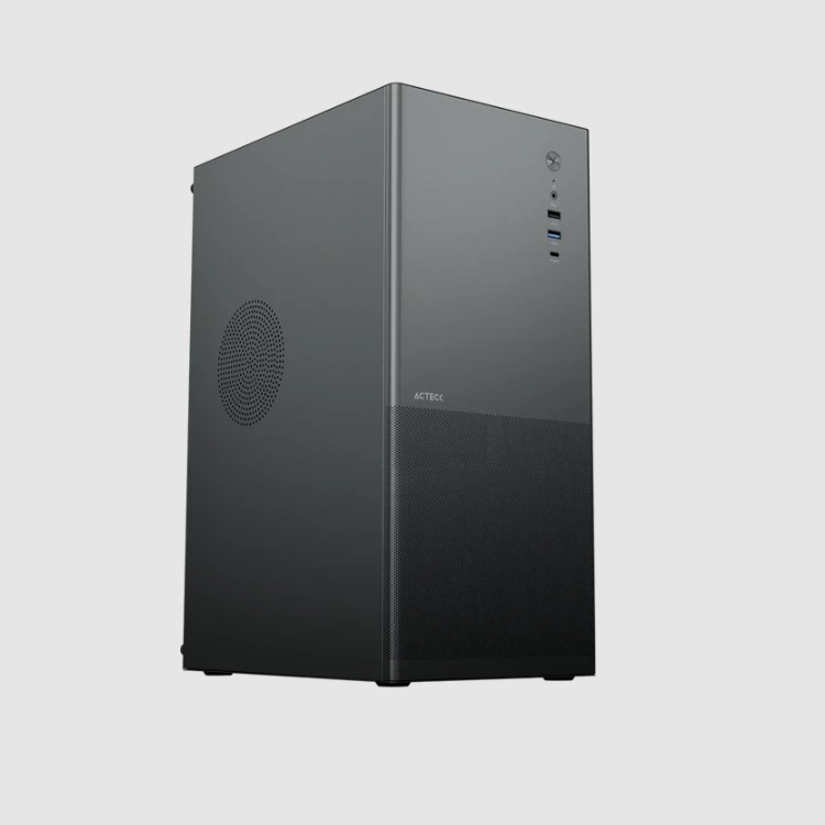 Gabinete ACTECK Media Torre Rex Max GM757 / Max MB ATX Sin Fuente / 1x USB TipoC 3.0 1x USB A 3.0 1x USB A 2.0 / Full Metal Panel Ranurado / Negro AC-943994 - Hyte