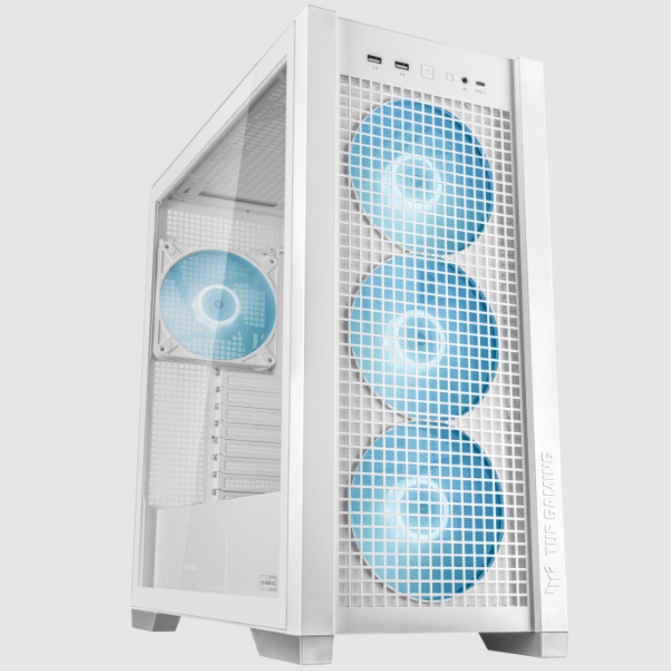Gabinete ASUS TUF Gaming GT302 ARGB Blanco 4xFan 140mm Mid Tower - Código: GT302/ARGBFANS/WHT// | Compra en Guadalajara