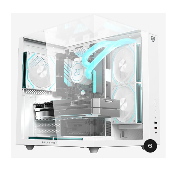 GABINETE BALAM RUSHBR-941532TANK MAJESTIC 6600ATX1USB 3.0CRISTAL TEMPFAN 3120MMARGBBLANCO - Stylos