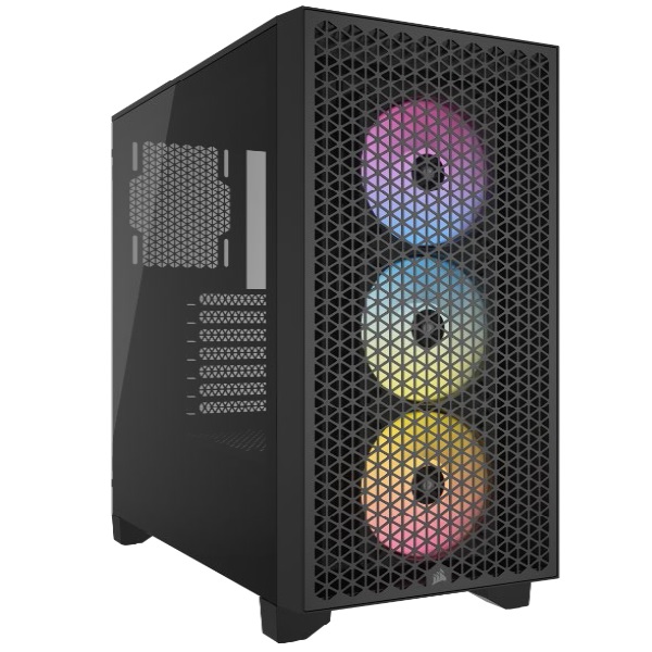 Gabinete Corsair  Cc 9011255 Ww  3000D Rgb Airflow Negro Cristal Templado Mid Torre Sin Fuente - CC-9011255-WW