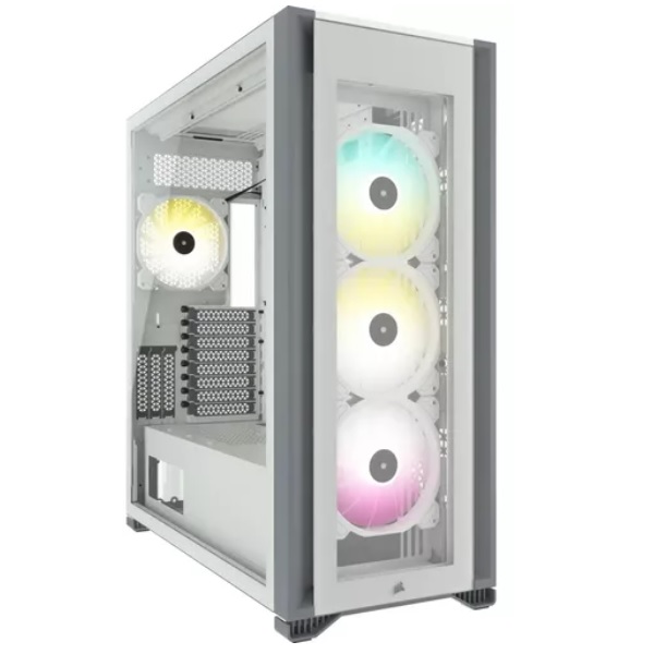 Gabinete Corsair  Cc 9011227 Ww  Icue 7000X Rgb 3 Panel Cristal Blanco Atx Sin Fuente - CC-9011227-WW