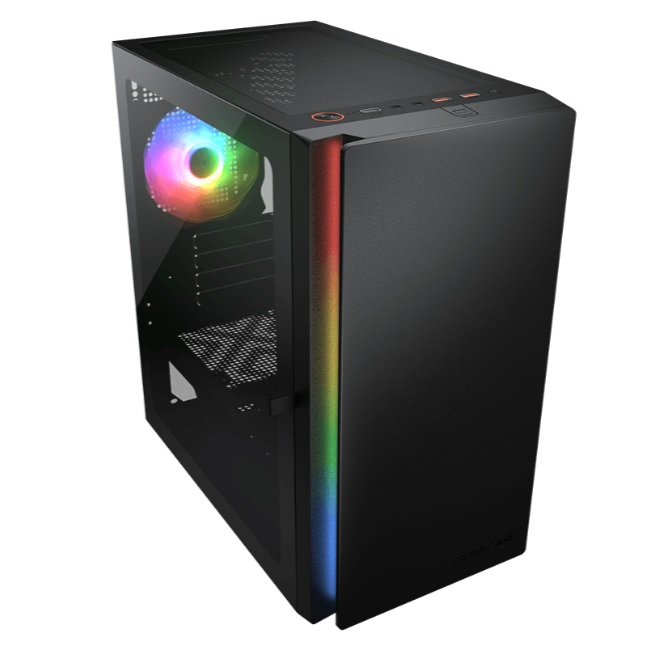 Gabinete Cougar Purity Cristal templado Negro RGB Mini ATX 1xVentilador - Sbe Tech