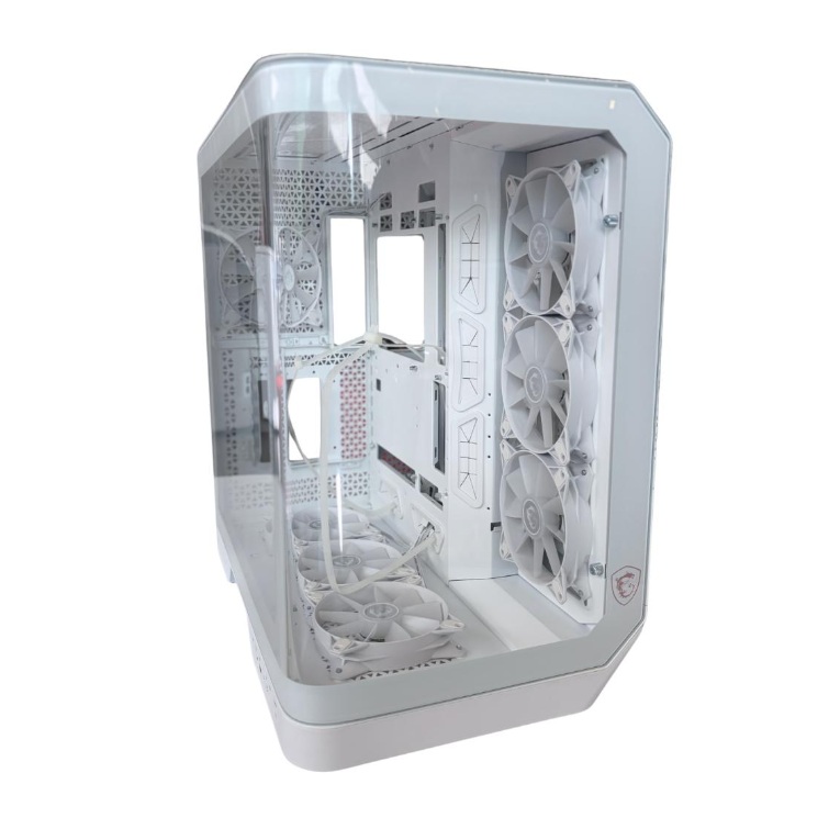 Gabinete MSI MAG PANO 120R PZ WH Blanco Cristal Templado 270grados Media Torre E-ATX up to 305 x 280 mm 1x 120mm PWM ARGB 3x 120mm PWM ARGB Fan reverse-blade - Código: MAG PANO 120R PZ WH | Compra en Guadalajara