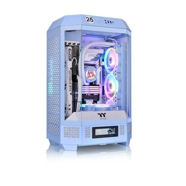 Gabinete Thermaltake The Tower 300 Micro Tower Hydrangea Blue Azul Micro-ATX CA-1Y4-00S1WN-00 - Código: CA-1Y4-00SFWN-00 | Compra en Guadalajara