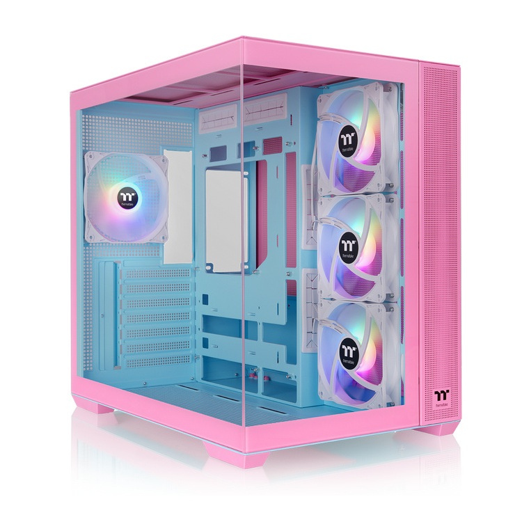 Gabinete Thermaltake View 380 TG ARGB Mid Tower Bubble Rosa 4xVentiladores 120mm ATX CA-1Z2-00M1WN-00 Hidden-Connector Motherboards from ASUS MSI GIGABYTE - Código: CA-1Z2-00MAWN-00 | Compra en Guadalajara