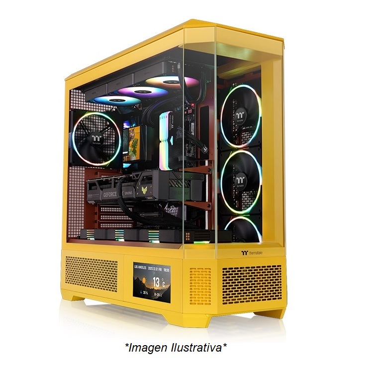 Gabinete Thermaltake View 600 TG Full Tower Butter Caramel Amarillo E-ATX CA-11H-00FMWN-00 - Código: CA-11H-00FMWN-00 | Compra en Guadalajara