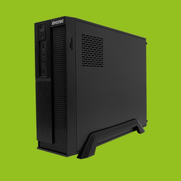 Gabinete EVOTEC EV-1017 Gabinete Evotec Lisboa Slim Compatibilidad M-ATX Incluye Fuente De 500W Y Ventilador Lateral - Código: EV-1017 | Compra en Guadalajara