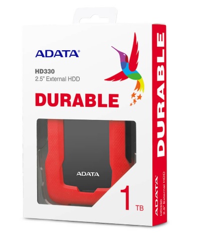 Disco Duro Externo Adata Hd330 1Tb Portatil 25 Usb 32 Rojo Windows Mac Linux Contragolpes Slim Ahd3301Tu31Crd AHD330-1TU31-CRD - AHD330-1TU31-CRD