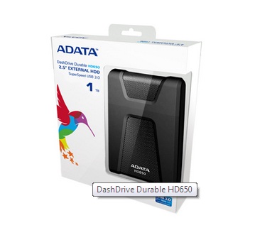 Disco Duro Externo Adata Hd650 1Tb 2 5 3 1 Negro  Ahd650 1Tu31 Cbk  - AHD650-1TU31-CBK