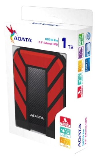 Disco Duro Externo Adata Hd710P 1Tb Portatil 25 Usb 32 Rojo Windows Mac Linux Contragolpes Ahd710P1Tu31Crd AHD710P-1TU31-CRD - AHD710P-1TU31-CRD