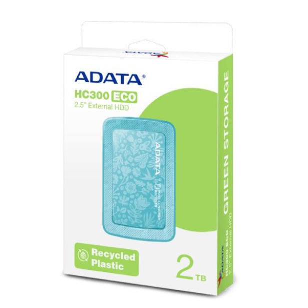 Disco Duro Externo Adata Hc300 2Tb 32 Usb Gen 1 Verde Aqua Ahc300E 2Tu31 Cgn - AHC300E-2TU31-CGN