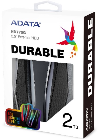 Disco Duro Externo Adata Rgb Hd770G 2Tb 3 2 Bl Rgb Ahd770G 2Tu32G1 Cbk - AHD770G-2TU32G1-CBK