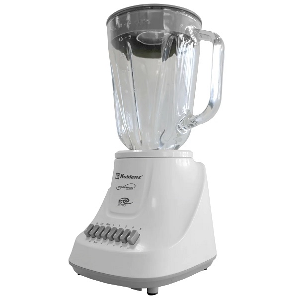 Licuadora Koblenz Gourmet LKM-5910 VB vaso vidrio 1.5 litros 4 cuchillas acero inoxidable 10 velocidades función pulso 2 niveles motor 500W - Homedics