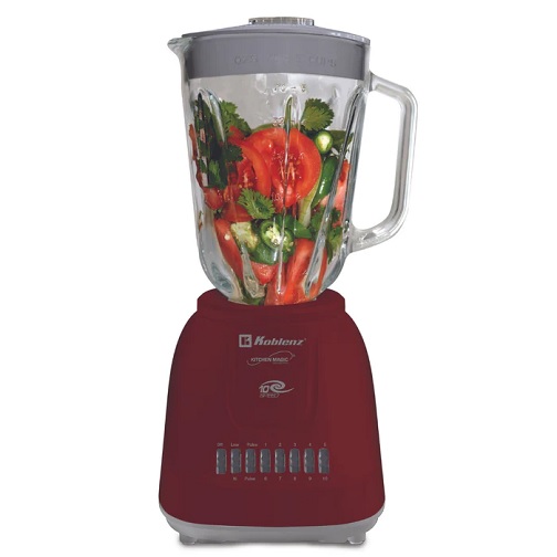 Licuadora Koblenz LKM-5970 VR vaso vidrio 15 litros cuchillas acero inoxidable con 4 aspas 10 velocidades 2 pulsos motor 500W  00-0535-00-5 - Código: 00-0535-00-5 | Compra en Guadalajara
