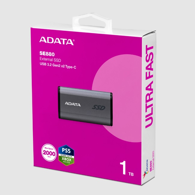 SSD externo Adata 1TB SE880 USB 3.2 Negro  AELI-SE880-1TCGY - Código: AELI-SE880-1TCGY | Compra en Guadalajara