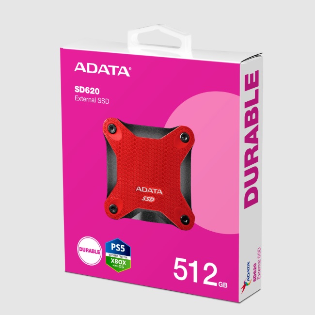 SSD externo ADATA 512GB SD620 USB 3.2 rojo  SD620-512GCRD - Código: SD620-512GCRD | Compra en Guadalajara
