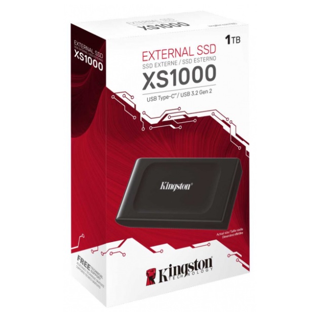 SXS1000/1000G Unidad Ssd Externo Kingston 1Tb  Sxs1000 1000G  Xs1000  Usb 3 2 Tipo C  Negro