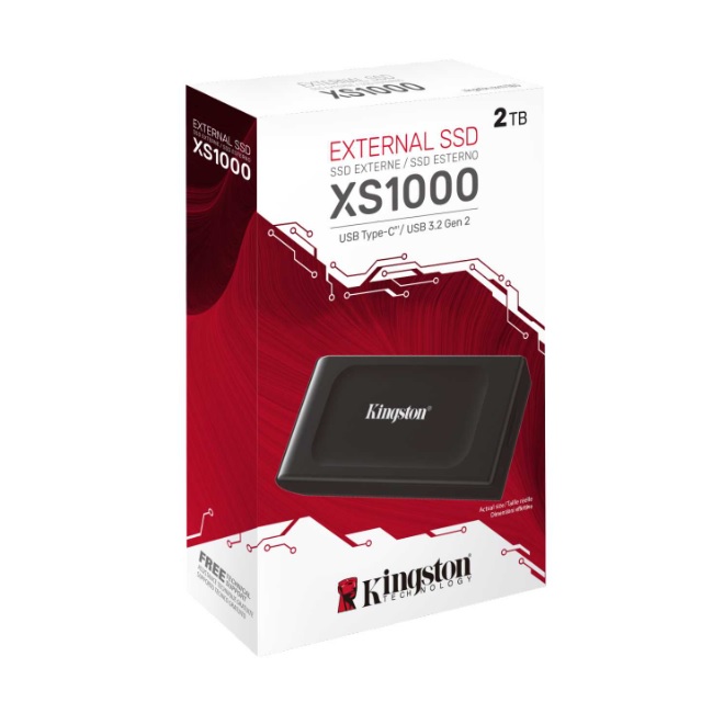 Unidad Ssd Externo Kingston 2Tb  Sxs1000 2000G  Xs1000  Usb 3 2 Tipo C  Negro - SXS1000/2000G