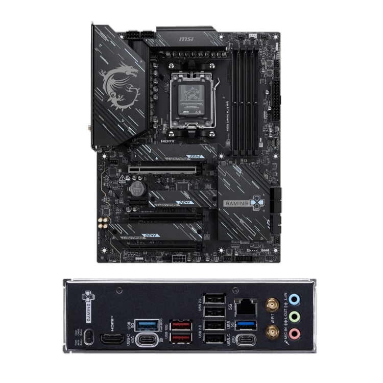 MOTHERBOARD MSI X870E GAMING PLUS WIFI AM5 DDR5 W7 ATX - Asus
