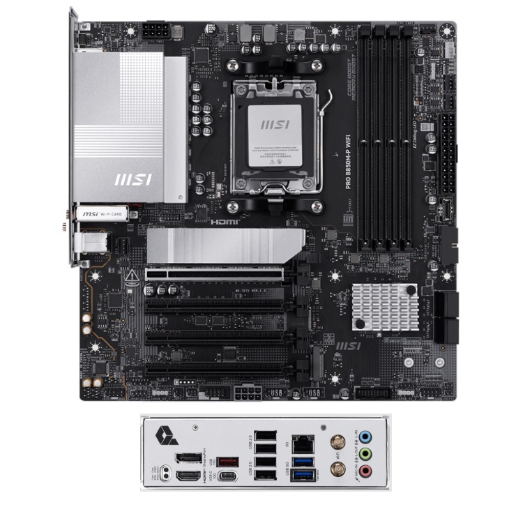 MOTHERBOARD MSI PRO B850M-P WIFI AM5 DDR5 MATX - Asus