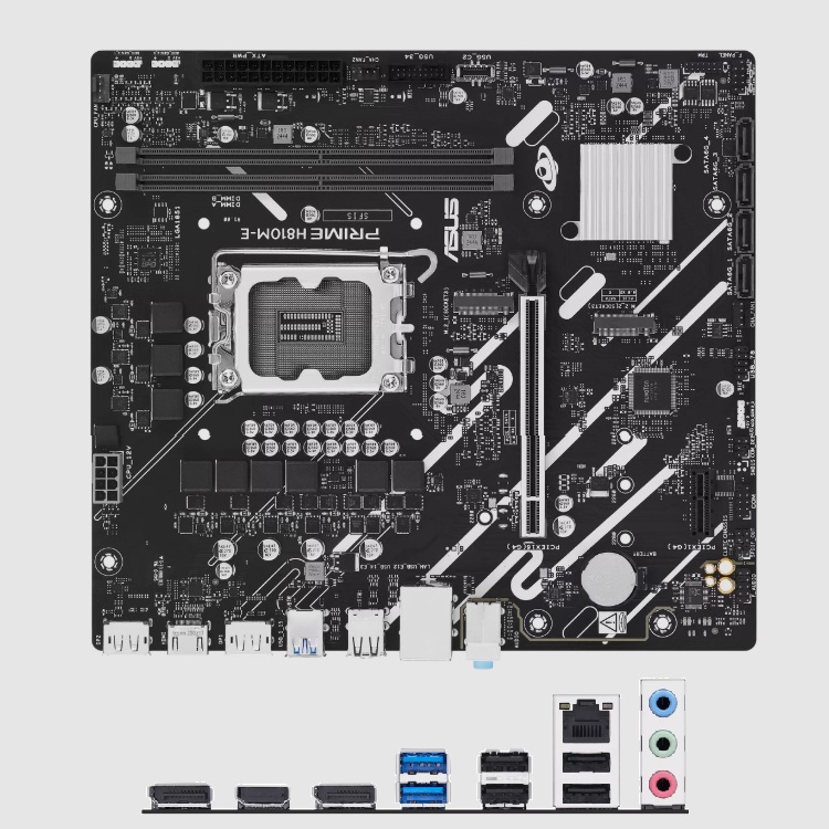 MB ASUS H810 INTEL S-1851 SERIE 2 /2X DDR5 6400 /HDMI /2X DP /2X M.2 /2X USB 3.2 /MICRO ATX /GAMA BASICA - Código: PRIME H810M-E | Compra en Guadalajara