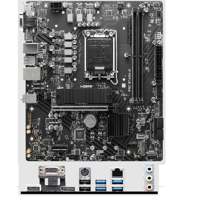 Tarjeta madre MSI PRO B760M-G socket 1700 13a Gen 2xDDR5 4800Mhz HDMI DP VGA - Gigabyte
