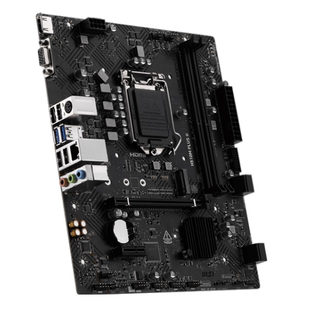 MB MSI H510M INTEL S-1200 10A GEN/11A GEN /2XDDR4 2933 / 2133 MHZ/PCIE 3.0/HDMI/VGA/4XUSB 3.1/M.2/MICRO ATX/GAMA BASICA - Código: H510M PLUS II | Compra en Guadalajara