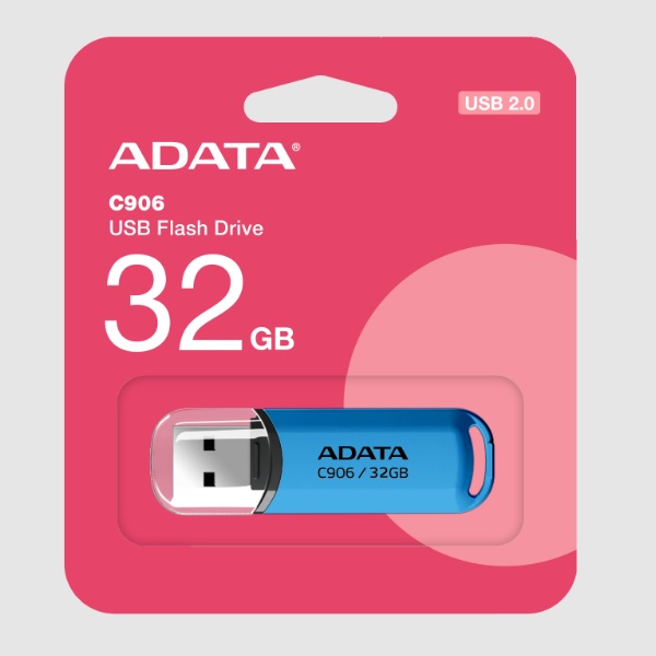 MEMORIA ADATA 32GB USB 2.0 C906 AZUL UPC AC90632GRWB