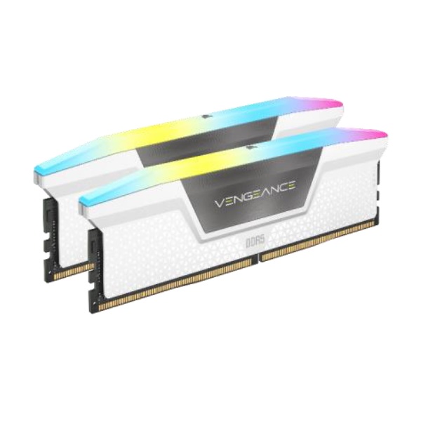 Memoria Dimm Ddr5 Corsair  Cmh32Gx5M2B5200C40W  32Gb  2X16Gb  5200Mhz Vengeance Rgb Blanco - CMH32GX5M2B5200C40W