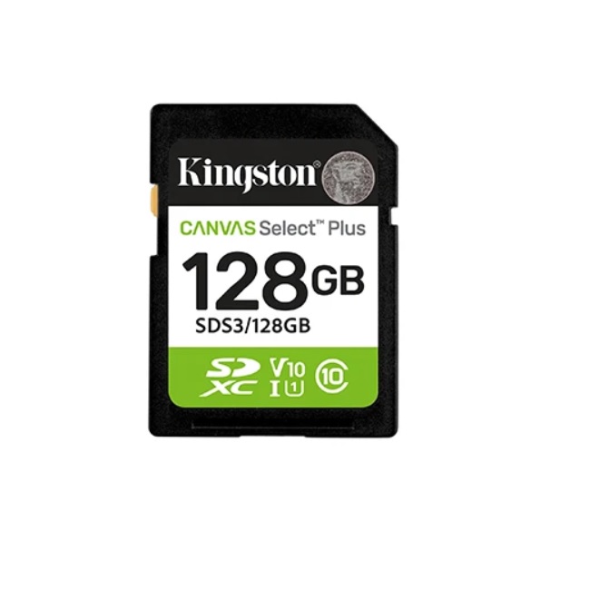 MEMORIA SD SDXC KINGSTON 128GB SDS3/128GB CANVAS SELECT PLUS UHS-I CLASE 10 - Código: SDS3/128GB | Compra en Guadalajara