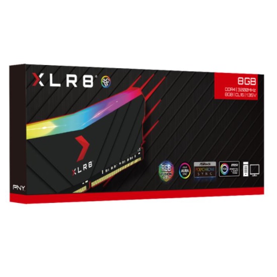 MEMORIA UDIMM DDR4 PNY XLR8 GAMING EPIC-X RGB 8GB 3200MHZ BLACK - Código: MD8GD4320016XRGB | Compra en Guadalajara