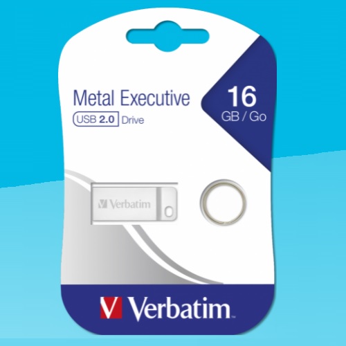 Memoria Verbatim 16GB Metal Executive USB 2.0 Silver - Kingston