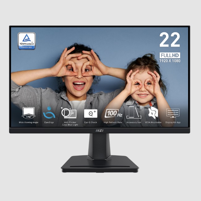 Monitor MSI 22 PRO MP225V 1920x1080 full HD 100hz 1xHDMI 1xVGA con ranura para telefono - Msi